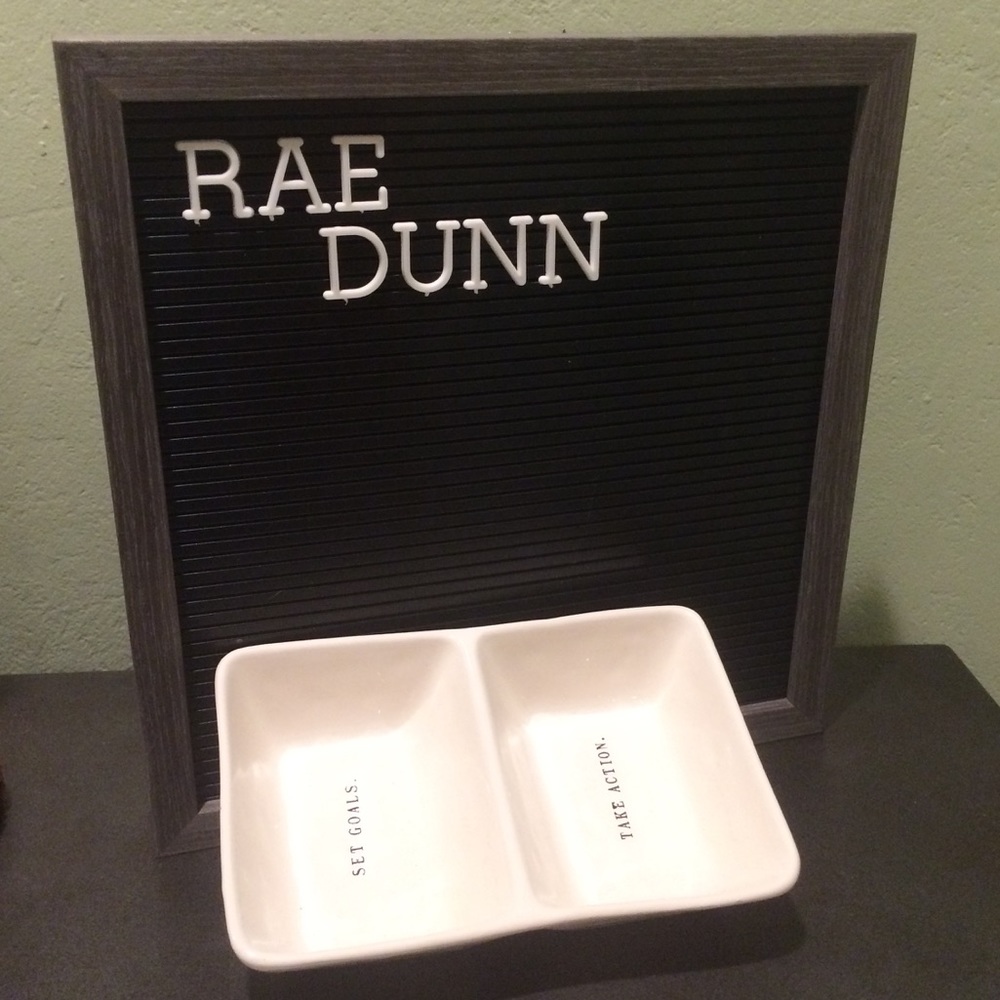 Rae Dunn Divided Tray, SET GOALS, TAKE ACTION. ✨